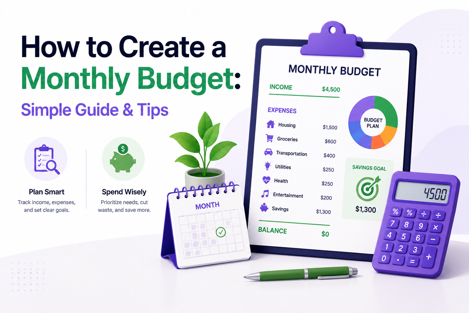 how to create a monthly budget